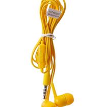 Fone de Ouvido Amarelo Confortável c/ Fio Estojo Conector P2