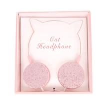 Fone de ouvido arco de gatinho c/mic c/fio ylfs-22 rosa
