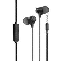 Fone De Ouvido Atomic Intra Auricular Com Fio 1,2 Metros Entrada P3 Com Microfone Integrado Gshield Cor Preto Fone De Ouvido Atomic Intra Auricular Com Fio 1,2 Metros Entrada P3 Com Microfone Integrado Gshield Cor Preto