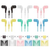 Fone de Ouvido Auricular Colorido para Celular Sem Microfone - Preto - Kapbom Fone de Ouvido Auricular Colorido para Celular Sem Microfone - Preto - Kapbom