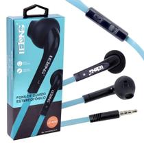 Fone de Ouvido Auricular Especial Estereofônico LE-0203 Lelong iOS Android Celular Smartphone Azul