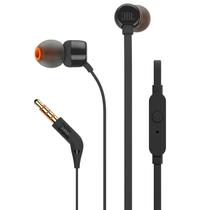 Fone de ouvido auricular p3 microfone jbl t110 preto jblt110blk