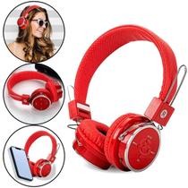 Fone De Ouvido B05 Bluetooth Headset Wireless Sem Fio P2 Vermelho