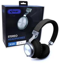 Fone de Ouvido Bluetooth 5.0 KP-452 Knup Com Microfone Rádio FM Micro SD MP3 Recarregável Preto Fone de Ouvido Bluetooth 5.0 KP-452 Knup Com Microfone Rádio FM Micro SD MP3 Recarregável Preto