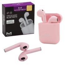 Fone De Ouvido Bluetooth 5.0 Pods Ap-20 Rosa Maketech