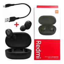 Fone de Ouvido Bluetooth 5.0 preto Auto Pareamento- Air- Dots 2 com microfone, sem ruídos, gamer - Fone sem fio