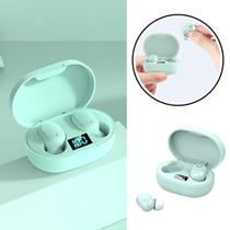 Fone De Ouvido Bluetooth 5.0 Tws Sem Fio Compatível P/ Todos Celulares IOS Android Com Display Verde