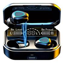 Fone de Ouvido Bluetooth 5.3 M10 Bom e Barato com Indicador Digital Bateria 280 horas Carregamento Rápido