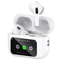 Fone De Ouvido Bluetooth 5.3 Touch screen Digital Lcd Branco Anti Ruído toque na tela