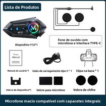 Fone De Ouvido Bluetooth 5.4 Para Capacete De Moto, À Prova D'água, Chamada Mãos-Livres, Estéreo, Fone De Ouvido Bluetooth 5.4 Para Capacete De Moto, À Prova D'água, Chamada Mãos-Livres, Estéreo,