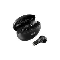 Fone de Ouvido Bluetooth 6.0 Earbuds TWS Sem Fio com Estojo Carregador, Microfone e Controle Touch - Preto - AOC Fone de Ouvido Bluetooth 6.0 Earbuds TWS Sem Fio com Estojo Carregador, Microfone e Controle Touch - Preto - AOC
