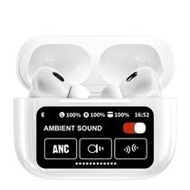 Fone De Ouvido Bluetooth A9pro Sem Fio Tws Visor Tela Touch Cancelamento De Ruído Ios E Android Amc Out Vision Branco