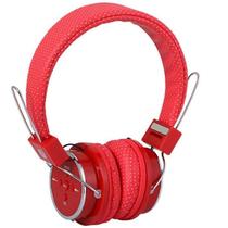 Fone de Ouvido Bluetooth B05 Sem Fio SD FM Vermelho 10m - Ello