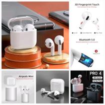 Fone de ouvido Bluetooth branco mini pro 4 Fone de ouvido Bluetooth branco mini pro 4