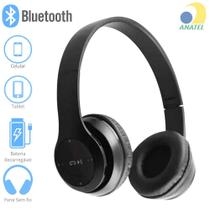 Fone De Ouvido Bluetooth Com Microfone Fm Cartão de Memória