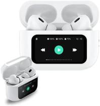 Fone de Ouvido Bluetooth com Tela Touch Digital Display Estojo de Carregamento Portátil