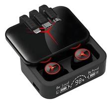Fone de Ouvido Bluetooth e Power Bank M88 Plus - Preto