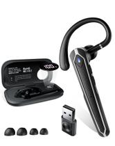 Fone de ouvido Bluetooth Eigsupia V5.4, fone de ouvido Bluetooth sem fio com dongle USB e estojo de carregamento, fones de ouvido com cancelamento de ruído sem usar as mãos com microfone duplo para computadores e celulares Trucker Home Office Work