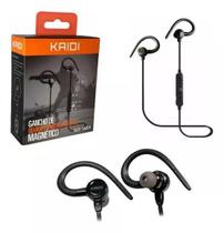 Fone de ouvido Bluetooth Esportivo Magnético e com Gancho - Kaidi 904