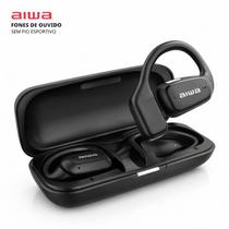 Fone de Ouvido Bluetooth Esportivo Sem Fio Aiwa AW-AK56 Cor Preto Wireless com Microfone Fone de Ouvido Bluetooth Esportivo Sem Fio Aiwa AW-AK56 Cor Preto Wireless com Microfone
