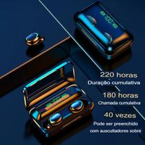 Fone de Ouvido Bluetooth F9-5 Touch Screen Display LED Som de Alta Qualidade Fone de Ouvido Bluetooth F9-5 Touch Screen Display LED Som de Alta Qualidade