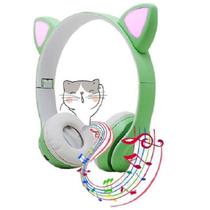 Fone De Ouvido Bluetooth Gatinho Dobravel Headset D47 Verde Fone De Ouvido Bluetooth Gatinho Dobravel Headset D47 Verde