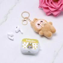 Fone de Ouvido Bluetooth Infantil Chaveiro e Case Labubu
