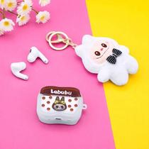 Fone de Ouvido Bluetooth Infantil Chaveiro e Case Labubu