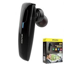 Fone De Ouvido Bluetooth Intra Auricular Músicas E Chamadas Awei N3 Preto