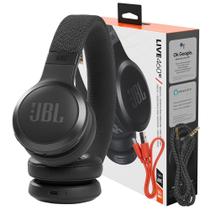 Fone de Ouvido Bluetooth JBL LIVE 460NC Preto com Cancelamento de Ruído Controle por Voz Bateria 50h