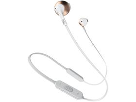 Fone de Ouvido Bluetooth JBL Tune 205BT - Intra-auricular com Microfone Branco e Rosê Tune