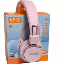 Fone de ouvido bluetooth kaidi kd-752 - rosa