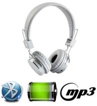 Fone De Ouvido Bluetooth Micro Sd Mp3 Rádio Fm Player - Branco Fone De Ouvido Bluetooth Micro Sd Mp3 Rádio Fm Player - Branco