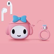 Fone de Ouvido Bluetooth My Melody com Case Personalizada