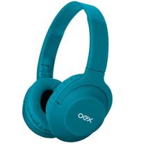 Fone de ouvido bluetooth oex flow hs307 turqueza conforto, liberdade e qualidade sonora para música e comunicação
