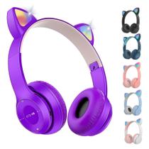 Fone de Ouvido Bluetooth Orelha de Gatinho Infantil LED Fone de Ouvido Bluetooth Orelha de Gatinho Infantil LED