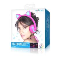 Fone De Ouvido Bluetooth Orelha De Gato Com Led Headfone