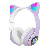 Fone De Ouvido Bluetooth Orelha Gatinho Infantil Led Sem Fio - Cat Ear