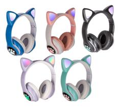 Fone De Ouvido Bluetooth Orelha Gatinho Infantil Led Sem Fio Fone De Ouvido Bluetooth Orelha Gatinho Infantil Led Sem Fio