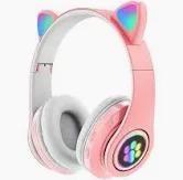 Fone De Ouvido Bluetooth Orelha Gatinho Infantil Led Sem Fio