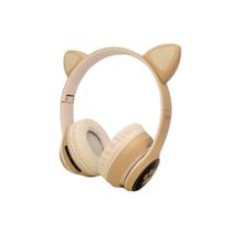 Fone de Ouvido Bluetooth Orelha Gatinho MD12247 Bege - Inova Fone de Ouvido Bluetooth Orelha Gatinho MD12247 Bege - Inova