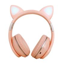 Fone De Ouvido Bluetooth Over-Ear Sem Fio Orelha De Gato