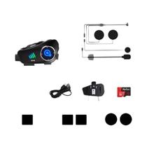 Fone De Ouvido Bluetooth Para Capacete De Moto À Prova d'Água Com Chamada Mãos-Livres, Câmera