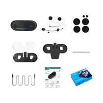 Fone De Ouvido Bluetooth Para Capacete De Moto, Chamada Estéreo Mãos Livres, Comunicação Sem Fio,