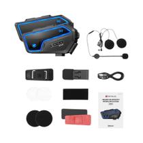 Fone De Ouvido Bluetooth Para Capacete De Moto GEARELEC GX10 Intercomunicador Sem Fio Para 10