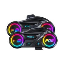 Fone De Ouvido Bluetooth Para Capacete De Moto Y13 pro 500M V6.0 Com Rádio FM Estéreo, Luz RGB E Fone De Ouvido Bluetooth Para Capacete De Moto Y13 pro 500M V6.0 Com Rádio FM Estéreo, Luz RGB E