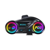 Fone De Ouvido Bluetooth Para Capacete De Moto Y13 pro 500M V6.0 Com Rádio FM Estéreo, Luz RGB E Fone De Ouvido Bluetooth Para Capacete De Moto Y13 pro 500M V6.0 Com Rádio FM Estéreo, Luz RGB E