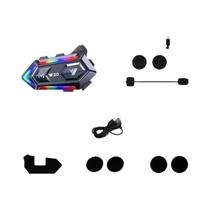 Fone De Ouvido Bluetooth Para Capacete De Moto Y20 1000mAh Reprodutor De Música Comunicador Luzes Fone De Ouvido Bluetooth Para Capacete De Moto Y20 1000mAh Reprodutor De Música Comunicador Luzes