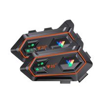 Fone De Ouvido Bluetooth Para Capacete De Moto Y20-2X Intercomunicador Para 2 Motociclistas Luz RGB Fone De Ouvido Bluetooth Para Capacete De Moto Y20-2X Intercomunicador Para 2 Motociclistas Luz RGB