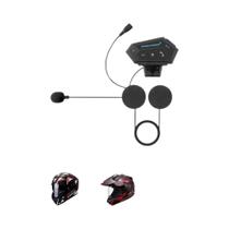 Fone De Ouvido Bluetooth Para Capacete De Motocicleta BT12, Sem Fio, Estéreo, Com Microfone E